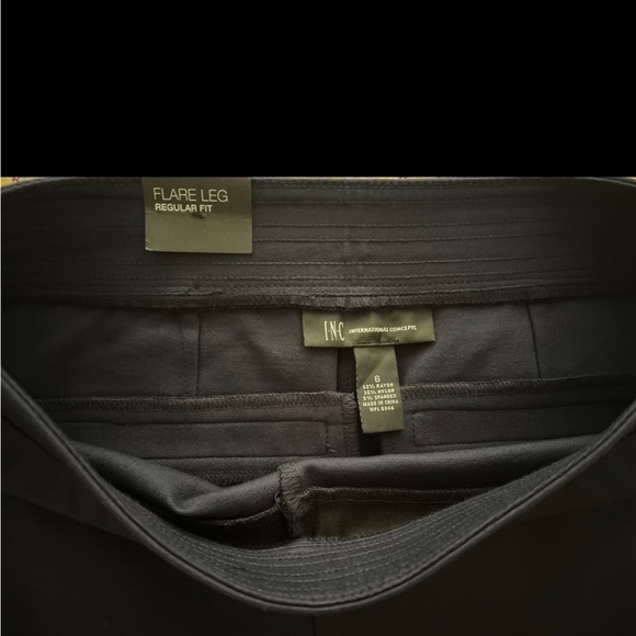 INC pull on flare pants hood buttons size 6 - Picture 10 of 16